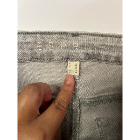 ESPRIT Denim Skinny Fit Stretch Grey Light Wash Jeans US 10 - Picture 3 of 11